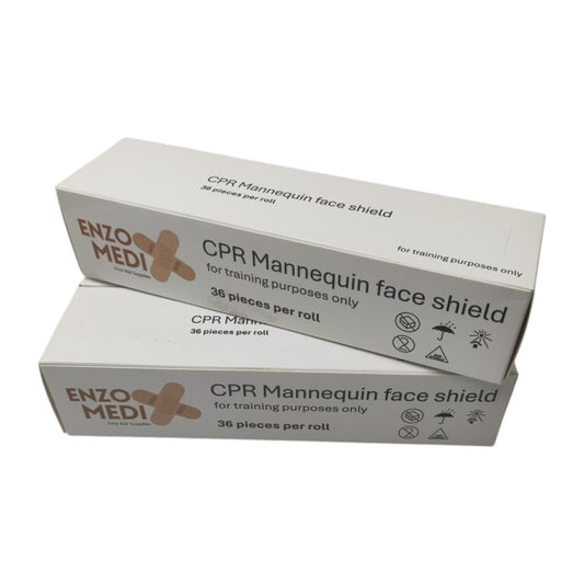 CPR mask roll with one way valve barriers, bulk pack for first aid training classes and emergency preparedness kits