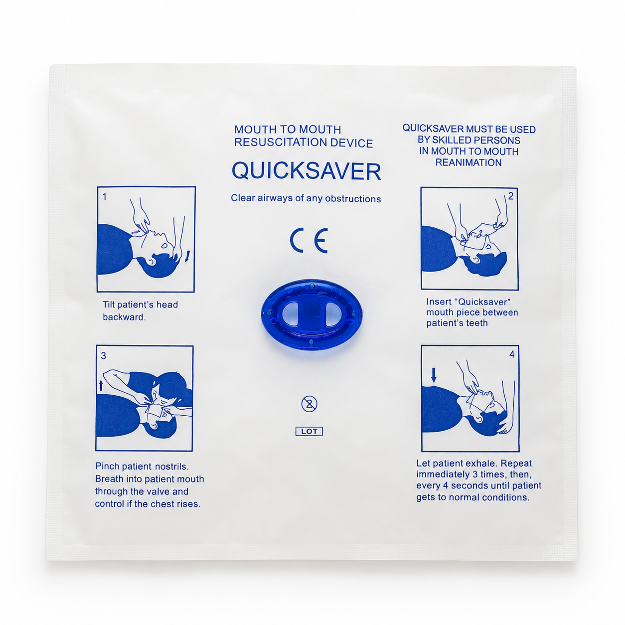 CPR training mask with valve for first aid course practice