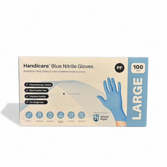 Blue nitrile examination gloves latex free, strong tear resistant protection for healthcare and emergency response