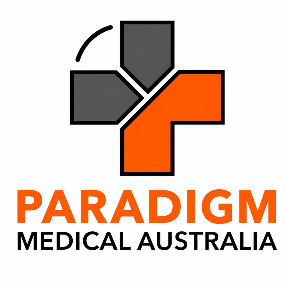 Paradigm Medical Australia logo for medical supplies, healthcare products, and emergency care solutions