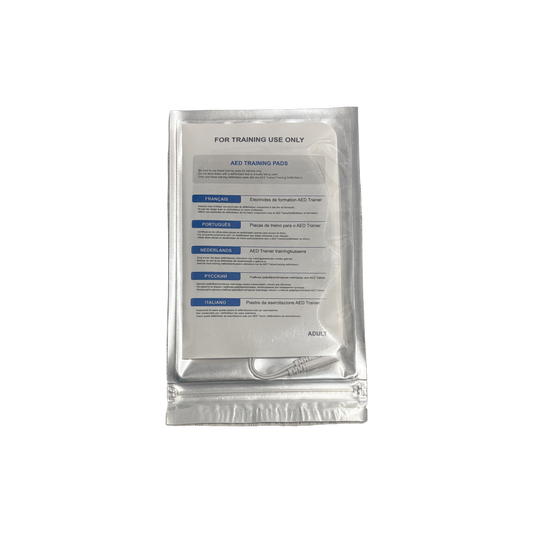 Adult AED training electrode pads, durable reusable design for CPR classes and first aid certification courses and XFT defibrillatior suitable