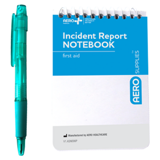 First Aid Notebook with Pen