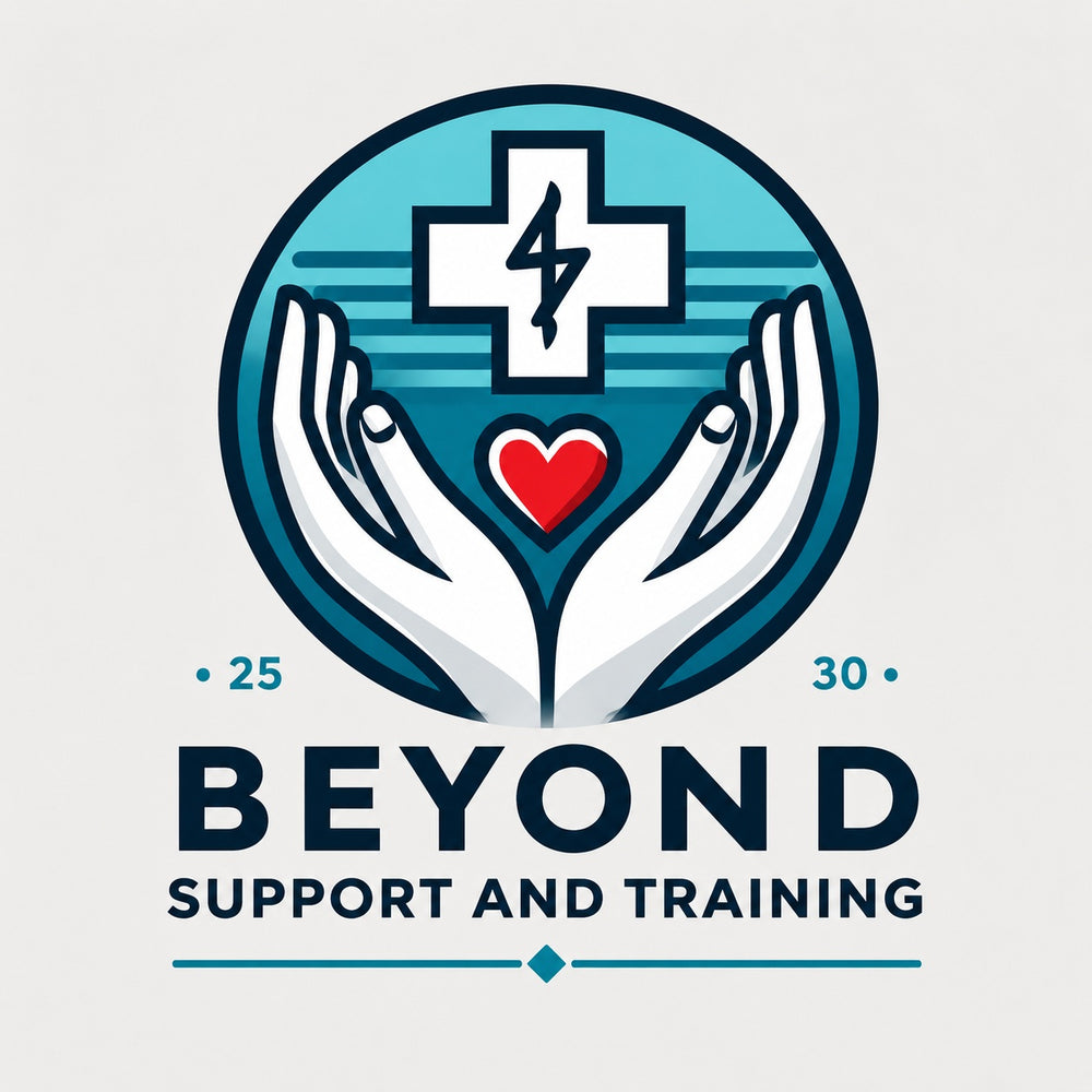 Beyond Support and Training logo featuring healthcare support and medical training services