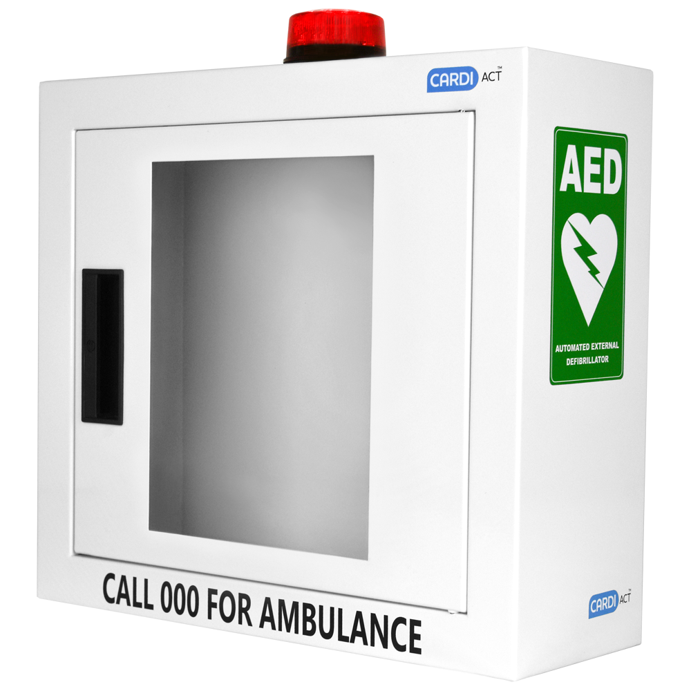 CARDIACT Alarmed AED Wall Cabinet with Strobe Light