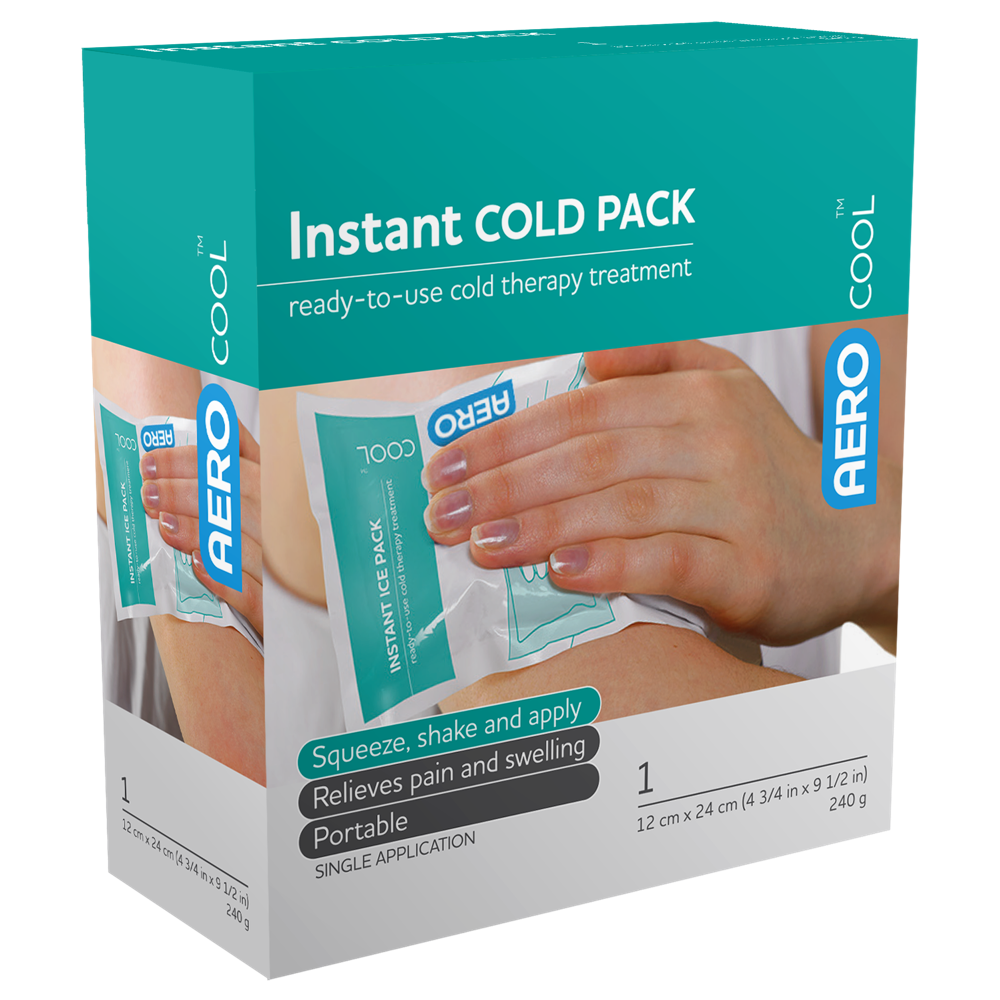 Aero Cool instant cold pack packaging on a white background
