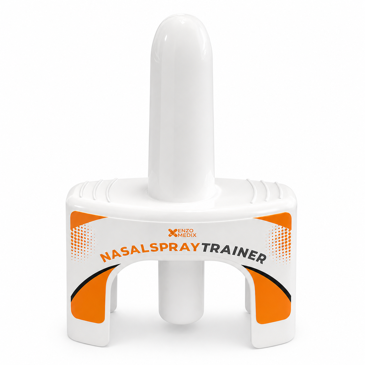 Nasal spray trainer device for first aid and emergency response training, shown on a white background.