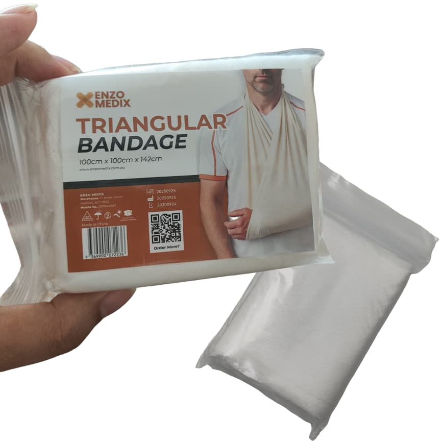 Professional triangular bandage for first aid instructors, versatile sling wrap for arm injuries and splint practice