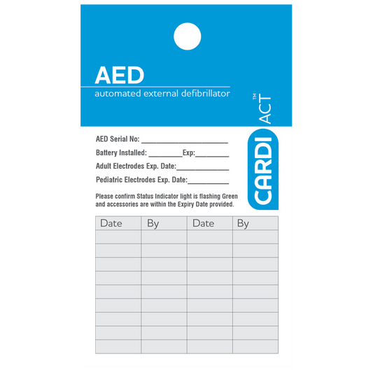 CardiAct AED Test Tag