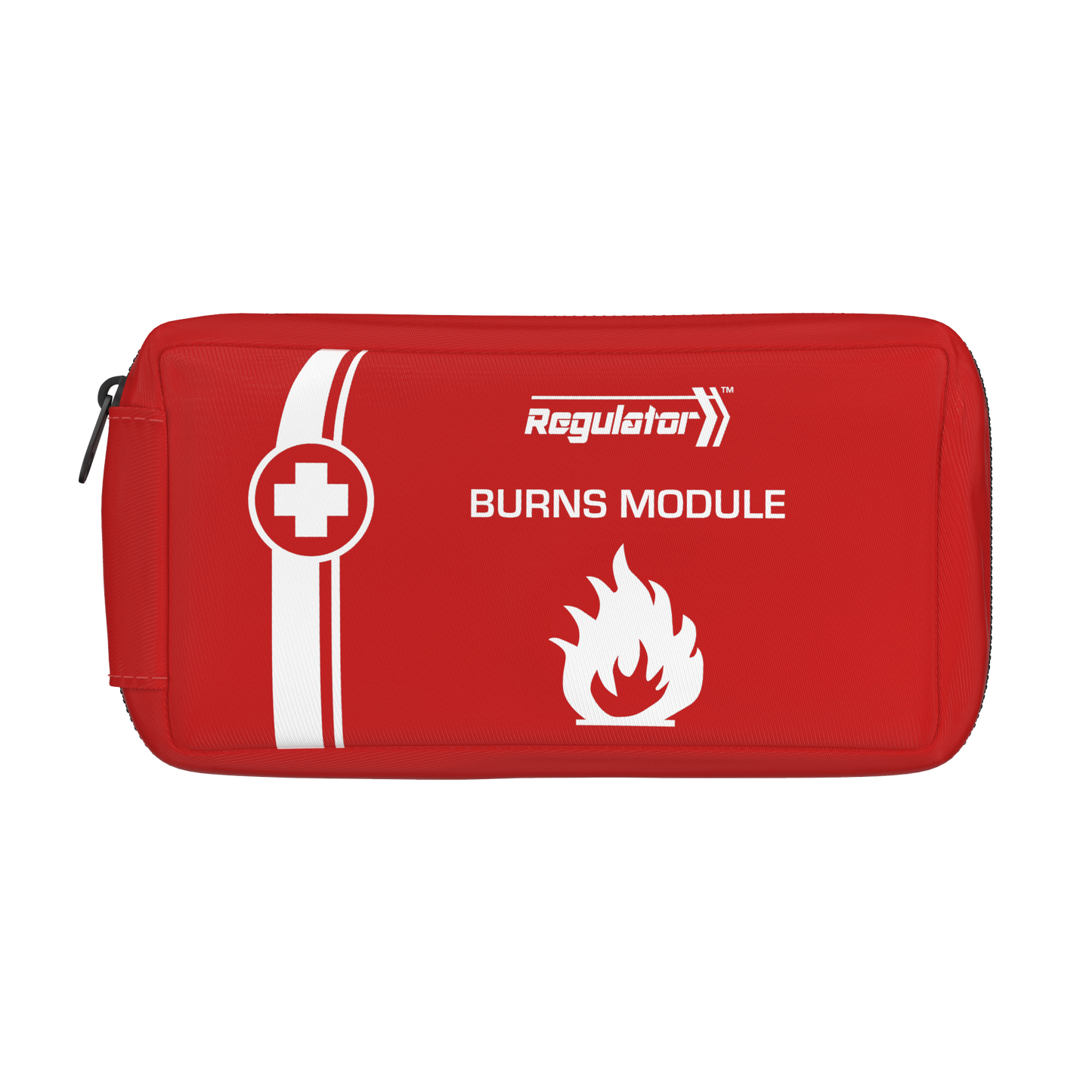 Burn care support module softpack with organised storage design for workplace, training, and safety kit applications.