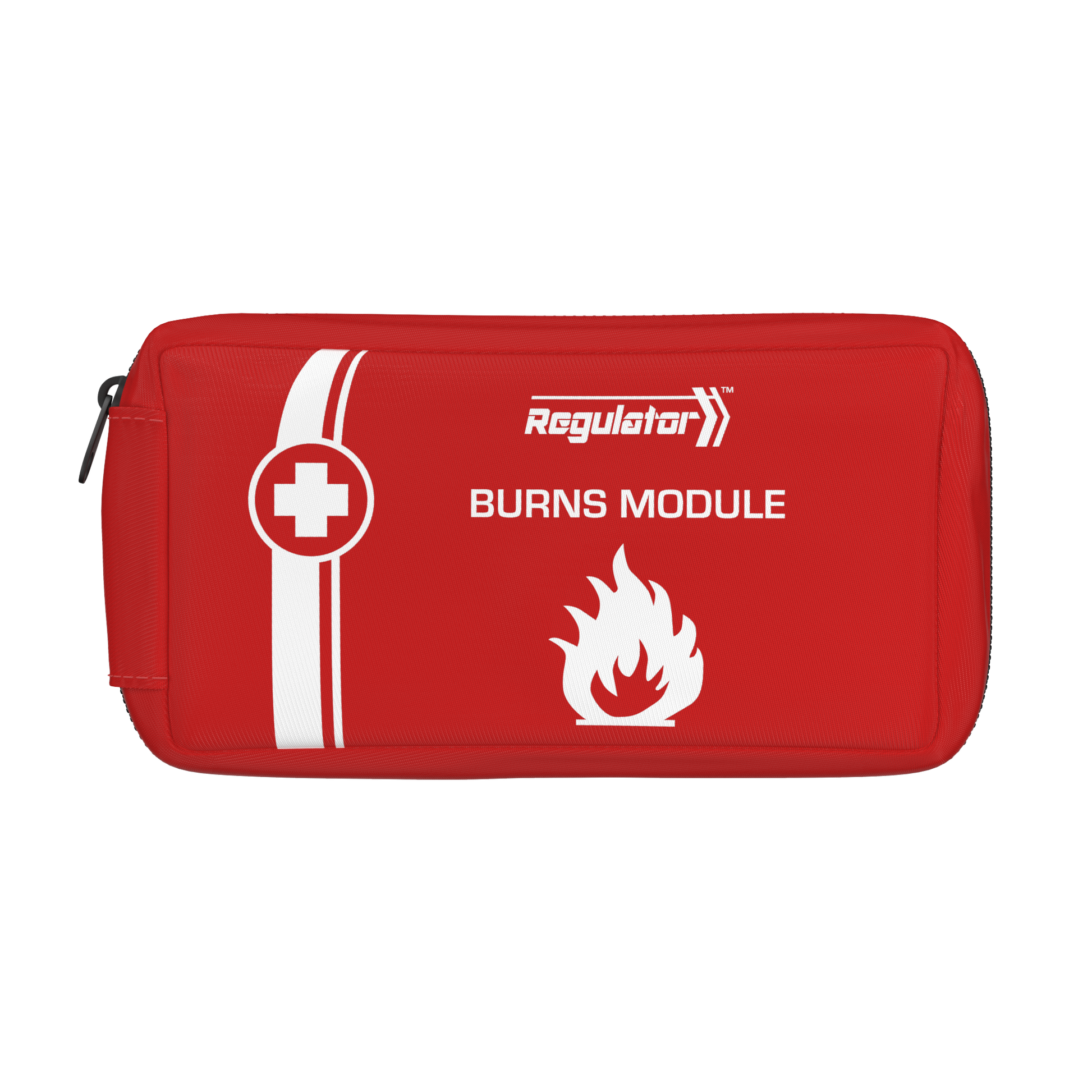 Burn care support module softpack with organised storage design for workplace, training, and safety kit applications.